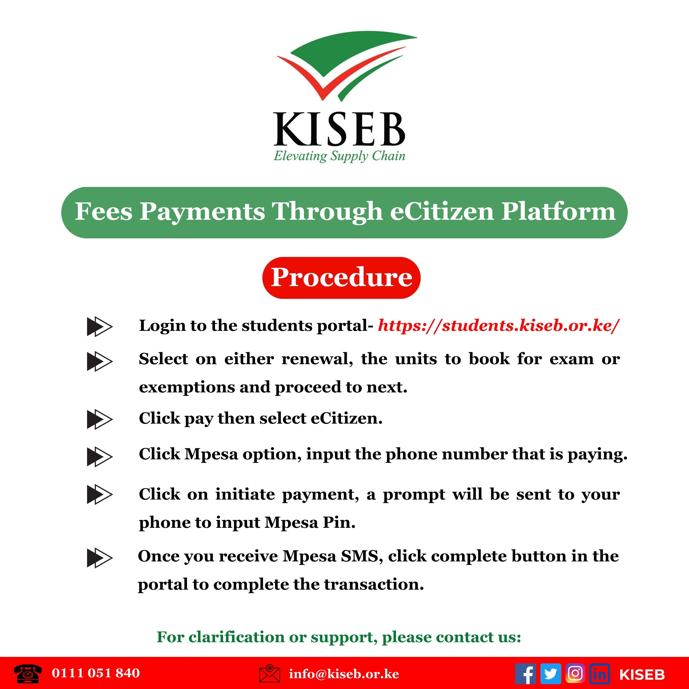 KISEB Payment info