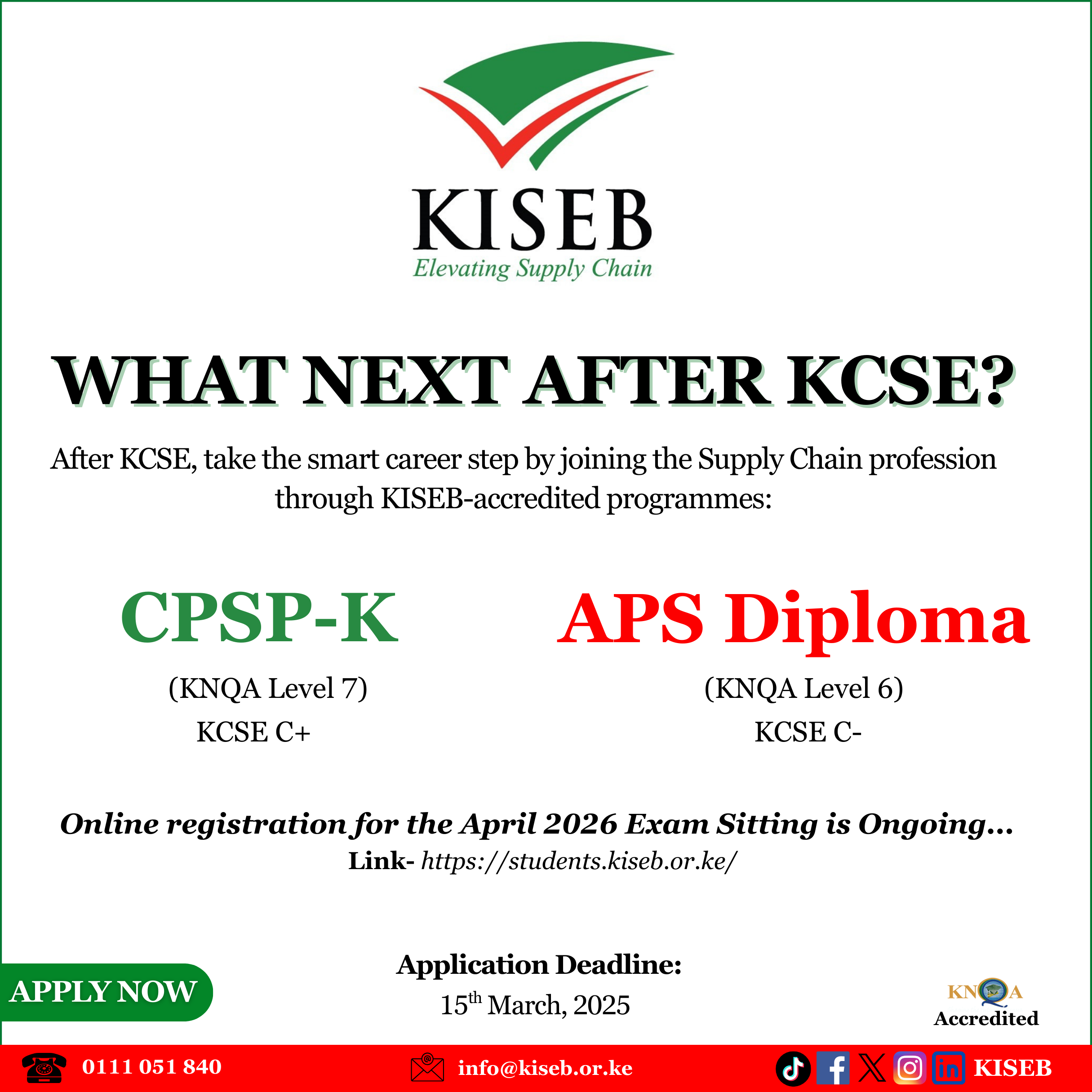 KISEB CPSP-K and APS-K